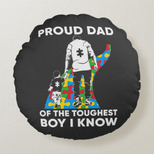 Coussins Ronds Cadeau de puzzle pour papa pour la journée de sens