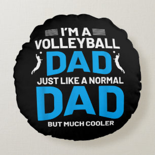 Coussins Ronds Cadeau De Volley-Ball Mignonne Pour Les Pères Et L