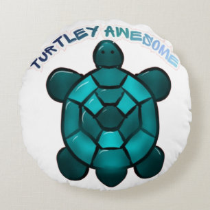 Coussins Ronds Cadeau drôle d'animal mignon tortue