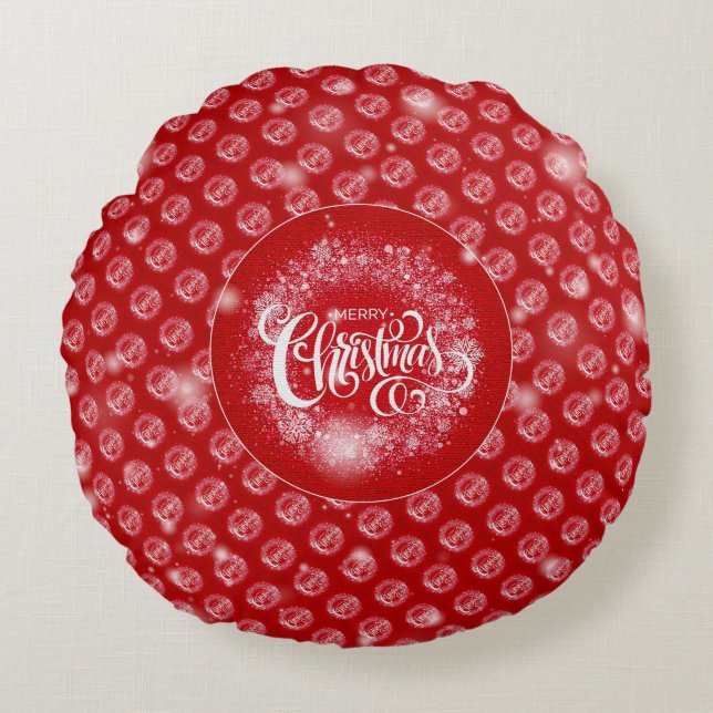 Coussins Ronds Cadeau élégant de Noël (Devant)