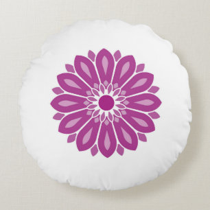 COUSSINS RONDS CADEAU FLEUR MODERNE COLORÉ POUR FILLE SOEUR MAMAN