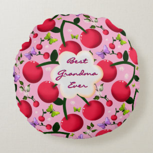 Coussins Ronds Cadeau personnalisé et sur mesure de papillon en c