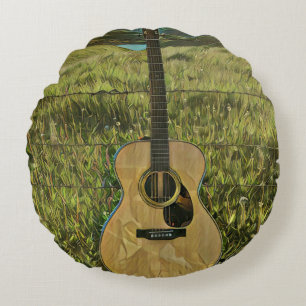 Coussins Ronds Cadeau pour petit ami guitariste