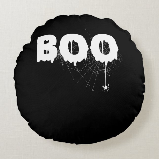 Coussins Ronds Cadeau Spider | Halloween Funny Effrayant Petit Ar (Devant)