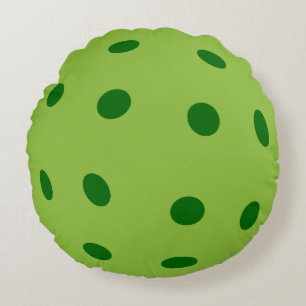 Coussins Ronds Cadeau vert décoratif de Pickleball