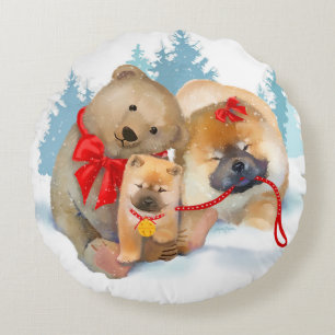 Coussins Ronds CADEAUX À L'EFFIGIE D'OURS Brosse pour peluche en