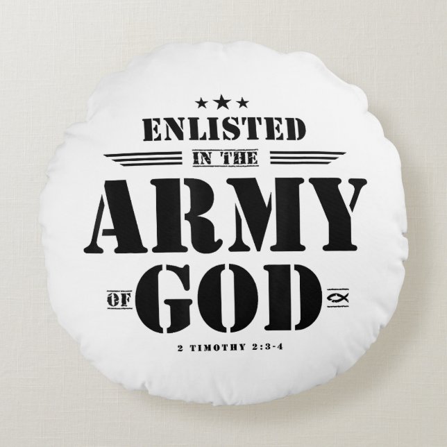 Coussins Ronds Cadeaux chrétiens Bible verset biblique Écritures  (Devant)