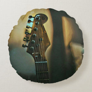 Coussins Ronds Cadeaux de guitare vintages