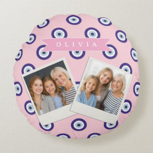 Coussins Ronds Cadeaux Personnalisés avec Motif d'Oeil Maléfique 
