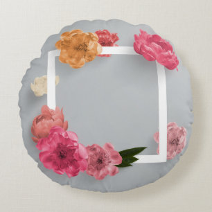 Coussins Ronds Cadre de fleurs