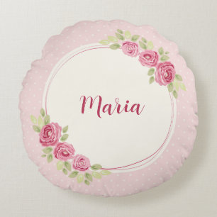Coussins Ronds Cadre de roses vintage shabby chic