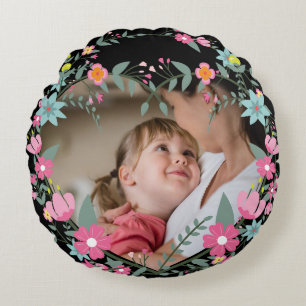 Coussins Ronds Cadre photo Floral Cute Flower