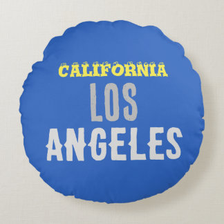 Coussins Ronds Californie Los Angeles City USA Retro Vintage