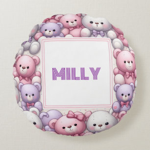 Coussins Ronds Câlins de Teddy confortable