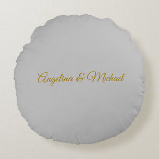 Coussins Ronds Calligraphie professionnelle Elegant or couleur