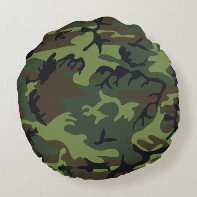 Coussins Ronds Camion militaire de Green Forest (Dos)