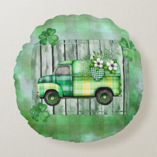 Coussins Ronds Camion Vintage de la Saint-Patrick
