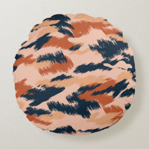 Coussins Ronds Camouflage Abstrait : Papier peint Vintage sans co