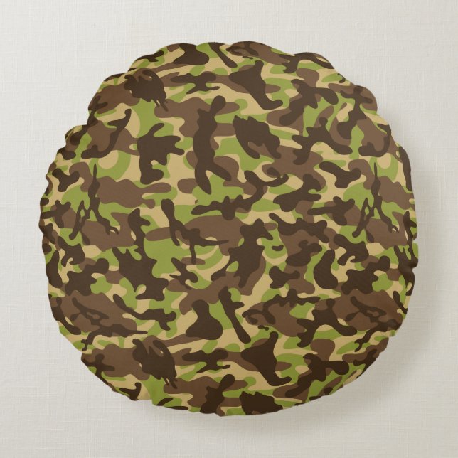 Coussins Ronds Camouflage en cascade  (Devant)