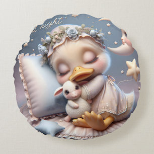 Coussins Ronds Canard couché avec un mouton, collection par Natas