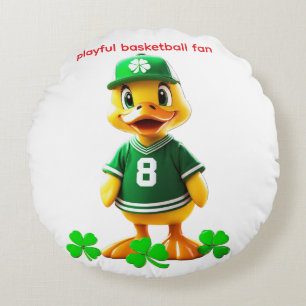 Coussins Ronds Canard Jaune Mignon en Maillot des Celtics – Unrea