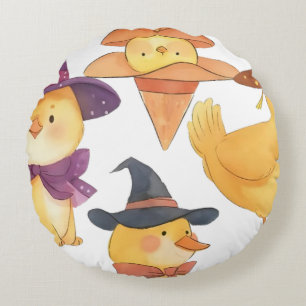 Coussins Ronds Canard Sorcière