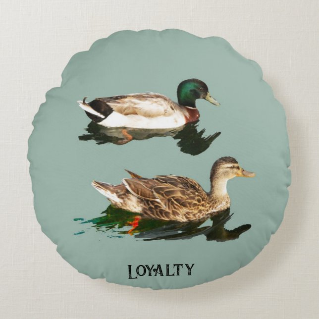 Coussins Ronds Canards colverts (Devant)