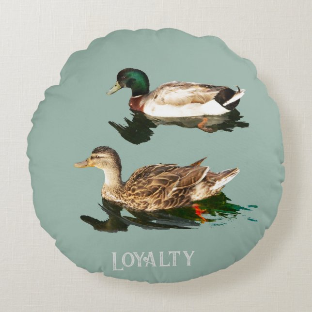 Coussins Ronds Canards colverts (Devant)