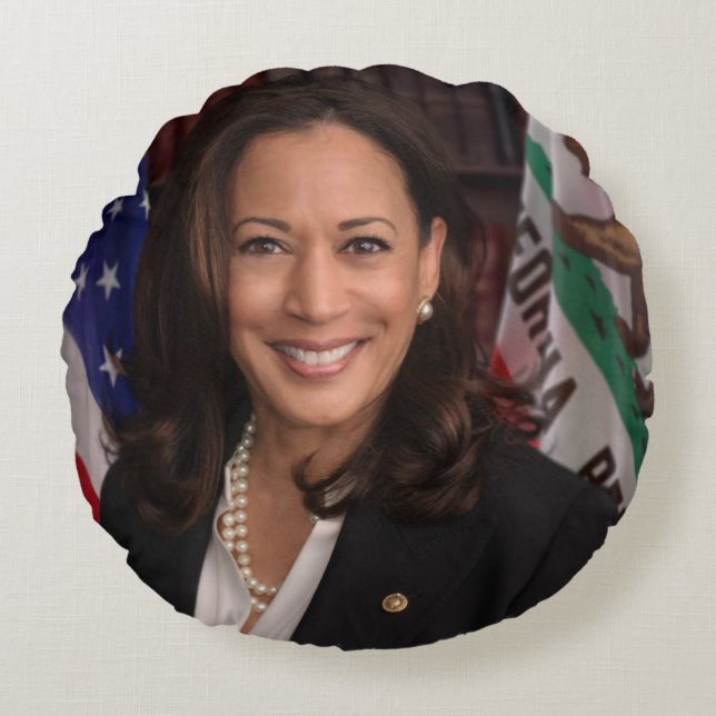 Coussins Ronds Candidat Kamala Harris à la présidence US 2024 (Devant)