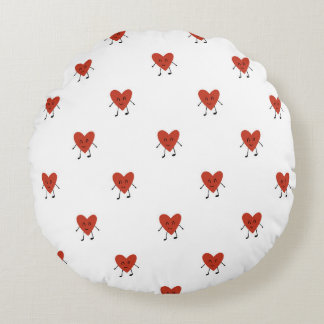 Coussins Ronds Caractère de cœurs