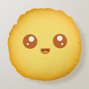 Coussins Ronds Caractère mignon de Kawaii Sun