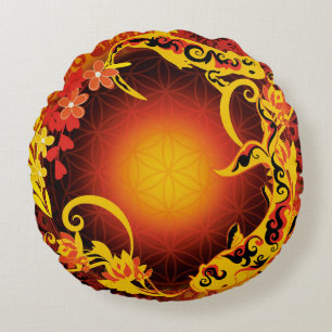Coussins Ronds carpe fleur de vie