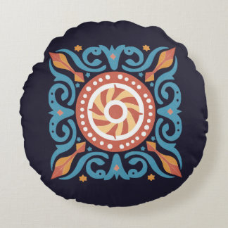 Coussins Ronds Carreau Boho