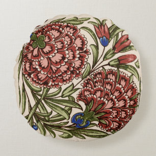 Coussins Ronds Carreau de fleur d'œillet Art antique rustique De