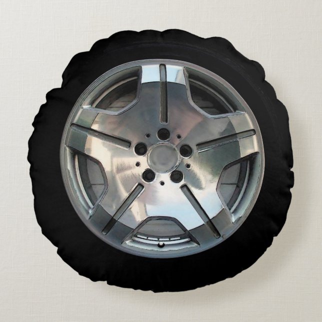 Coussins Ronds Carreau de roue de voiture (Devant)