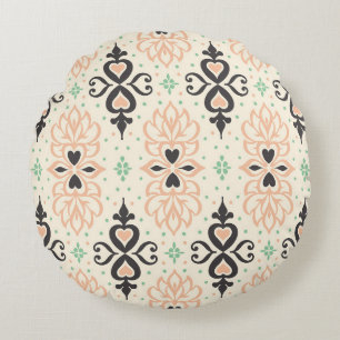 Coussins Ronds Carrelage Talavera, décoration méditerranéenne.