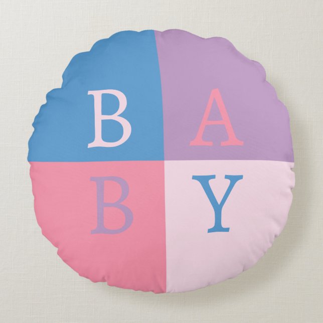 Coussins Ronds Carrés Alphabet bébé (Devant)