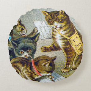 Coussins Ronds Carte commerciale de fil, 1880