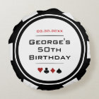Casino Poker Chip noir et blanc Anniversaire