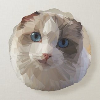 Coussins Ronds Cat Lowpoly