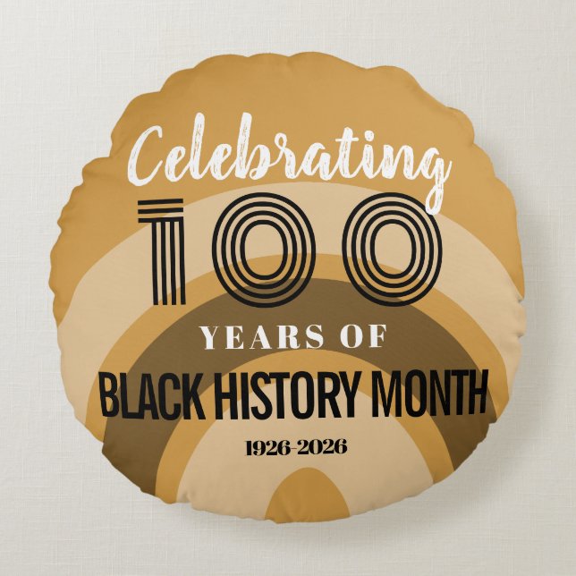 Coussins Ronds Celebrating 100 Years Of Black History Month (Devant)