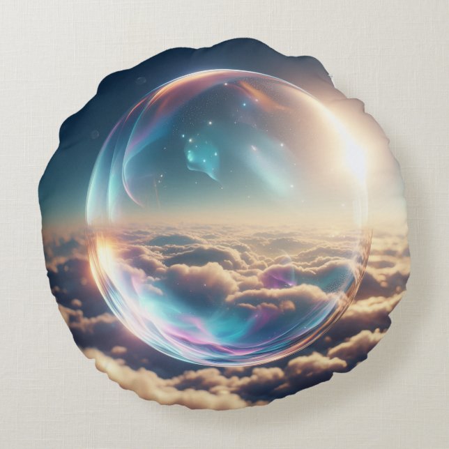Coussins Ronds Celestial Bubble in the Sky (Dos)