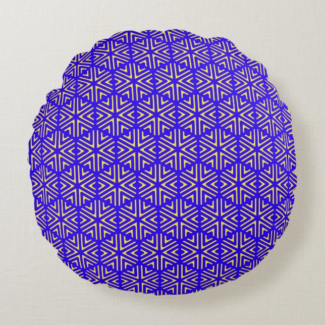 Coussins Ronds Cellules bleues (Devant)