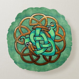 Coussins Ronds Celt et Feathers