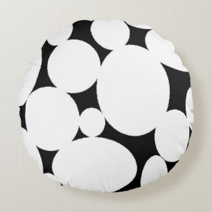 COUSSINS RONDS CERCLES BLANCS