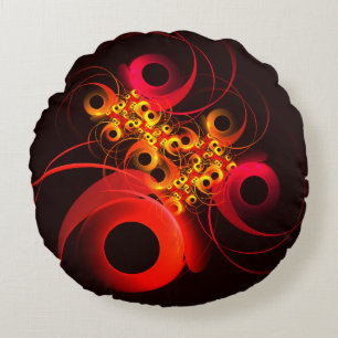 Coussins Ronds Cercles colorés Motif d'art Abstrait moderne #08