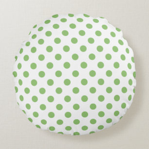 Coussins Ronds Cercles Pois Pistachio Green