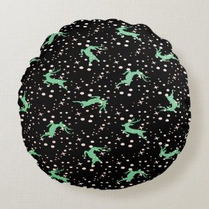 Coussins Ronds Cerf de Noël Étoile Motif Hivernal