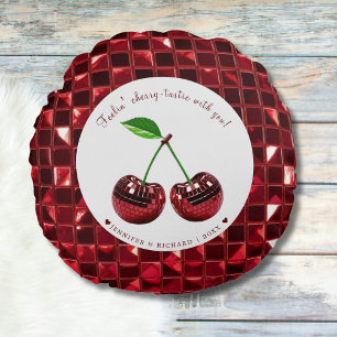 Coussins Ronds Cerise Codée Valentine's Day Round Custom
