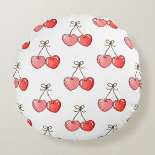 Coussins Ronds Cerises Chéries